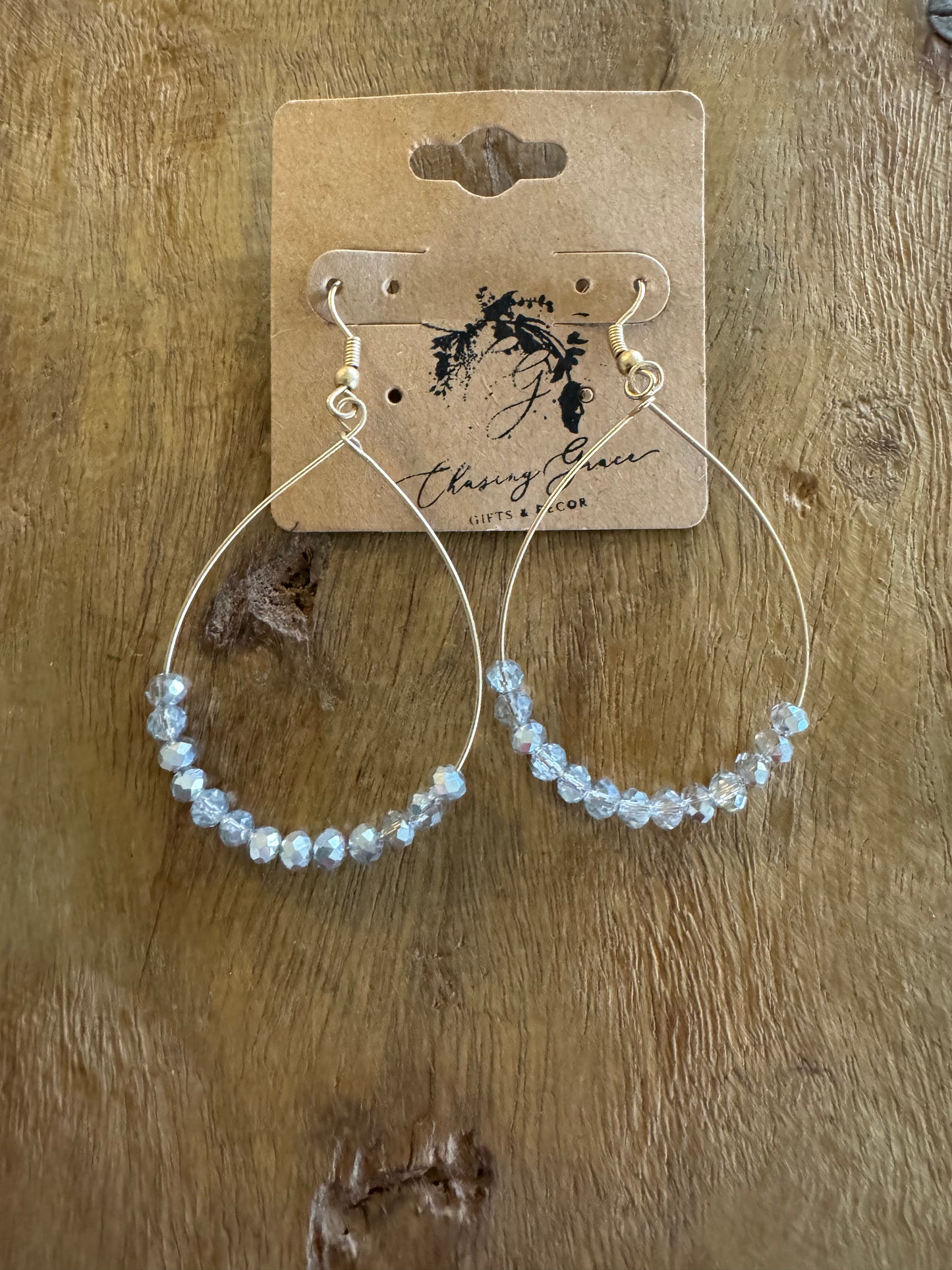 Silver Beaded Earrings