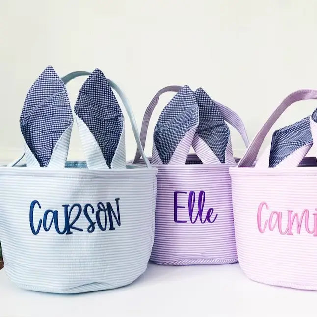 Purple Easter Bunny Ear Baskets