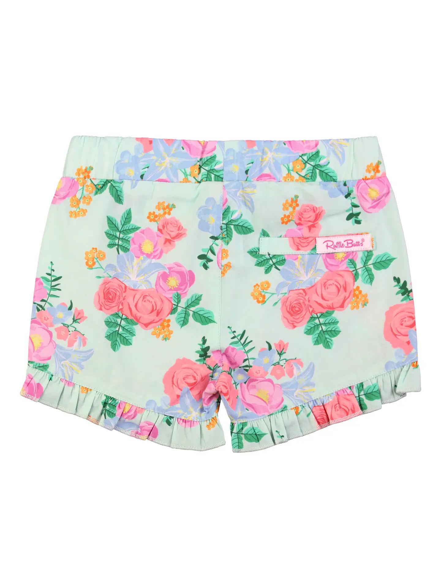Charming Meadow Ruffle Trim Woven Shorts