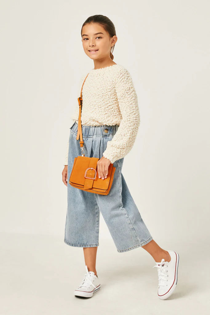 Cream Knit Popcorn Pullover Sweater