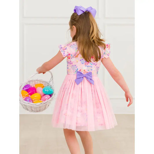 Girls Bunny and Friends Flutter Tulle Twirl Dress