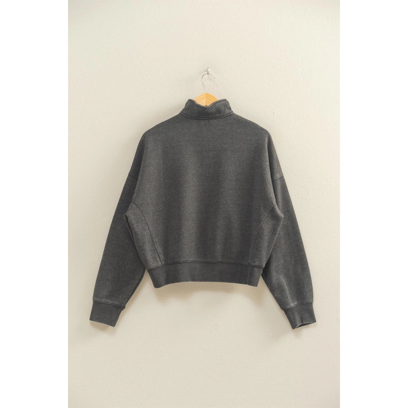 Love This Way Half-Zip Sweatshirt Black
