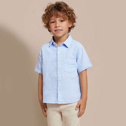 Blue & White Striped Dress Shirt