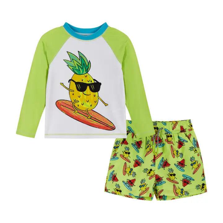 Pineapple Raglan Rashguard & Boardshort