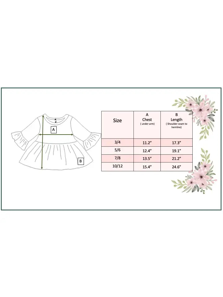 Kids Wine Ruffle Long Sleeve Shirt with Button Detail