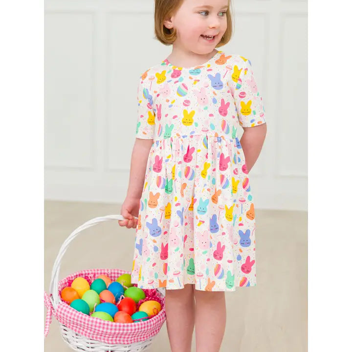 Sugar Rush Short Sleeve Knit Twirl Dress