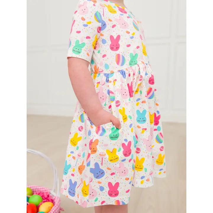Sugar Rush Short Sleeve Knit Twirl Dress