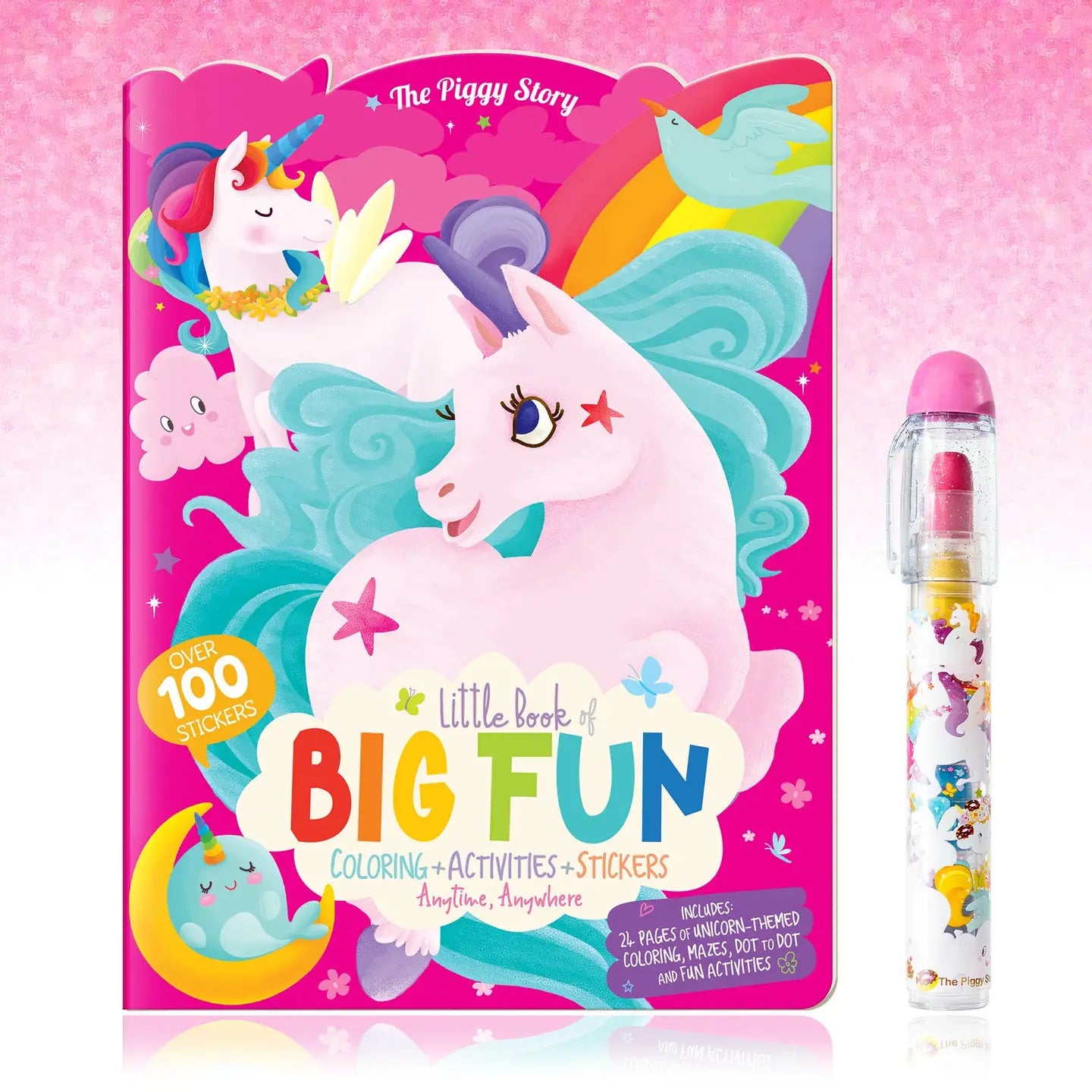 Unicorn Land Activity Book and Stackable Crayon Gift Pack