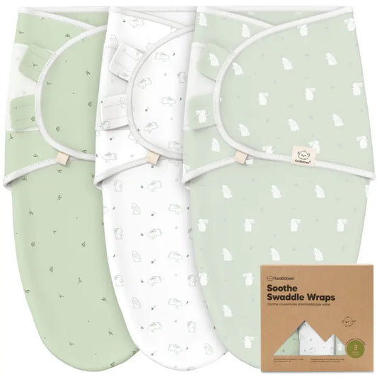 3pk Soothe Baby Swaddles 0-3 Months Bunnies