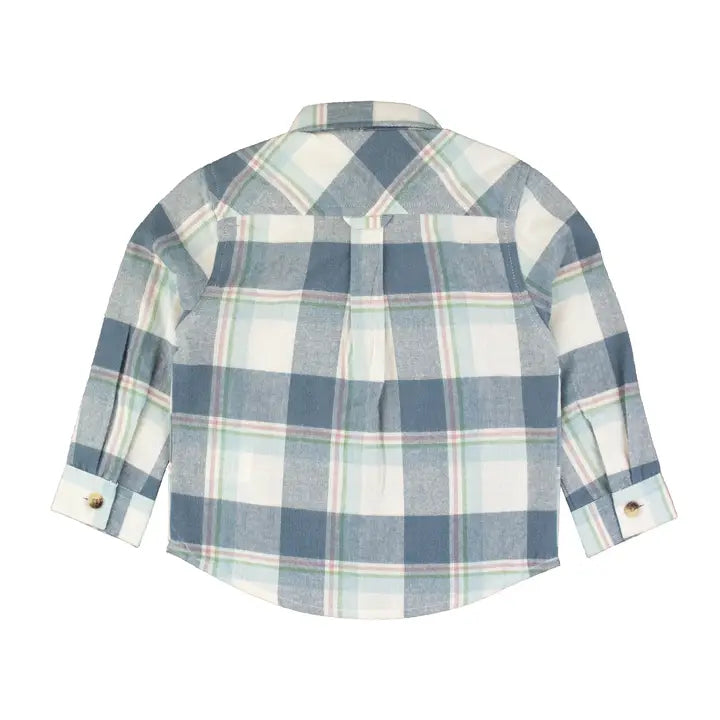 Alpine Plaid Flannel Long Sleeve Button Down Shirt