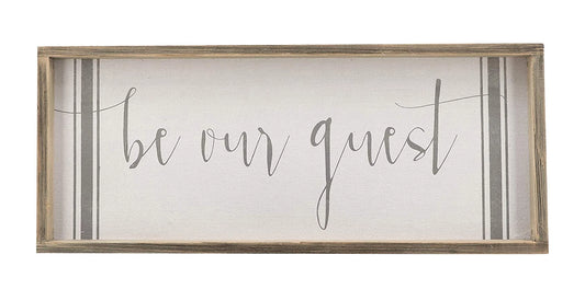 Be Our Guest Wood Framed Wall Sign Plaque