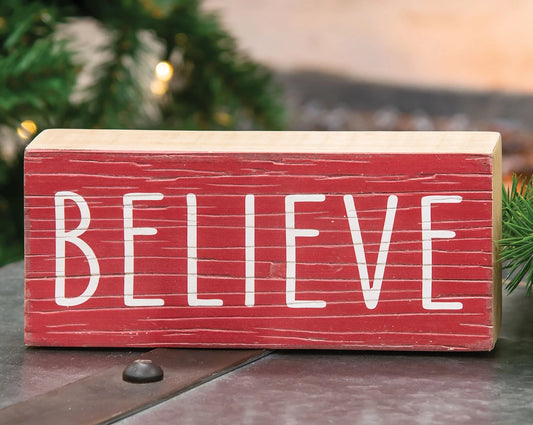 Believe Wooden Sign