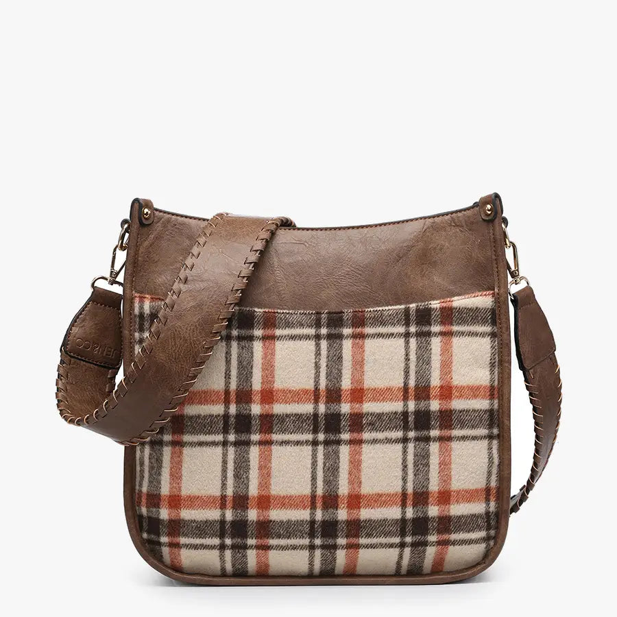 Chloe Plaid Crossbody with Guitar Strap