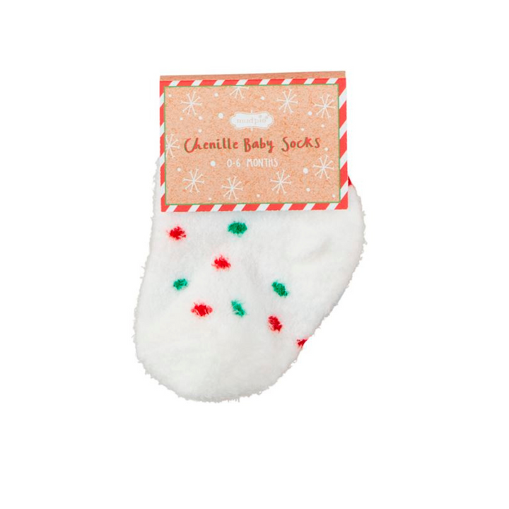 Christmas Chenille Polka Dot Baby Socks