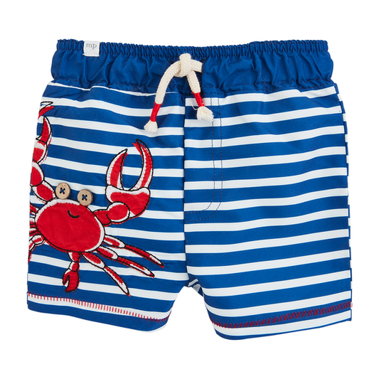 Boys' Crab Applique Swim Trunks