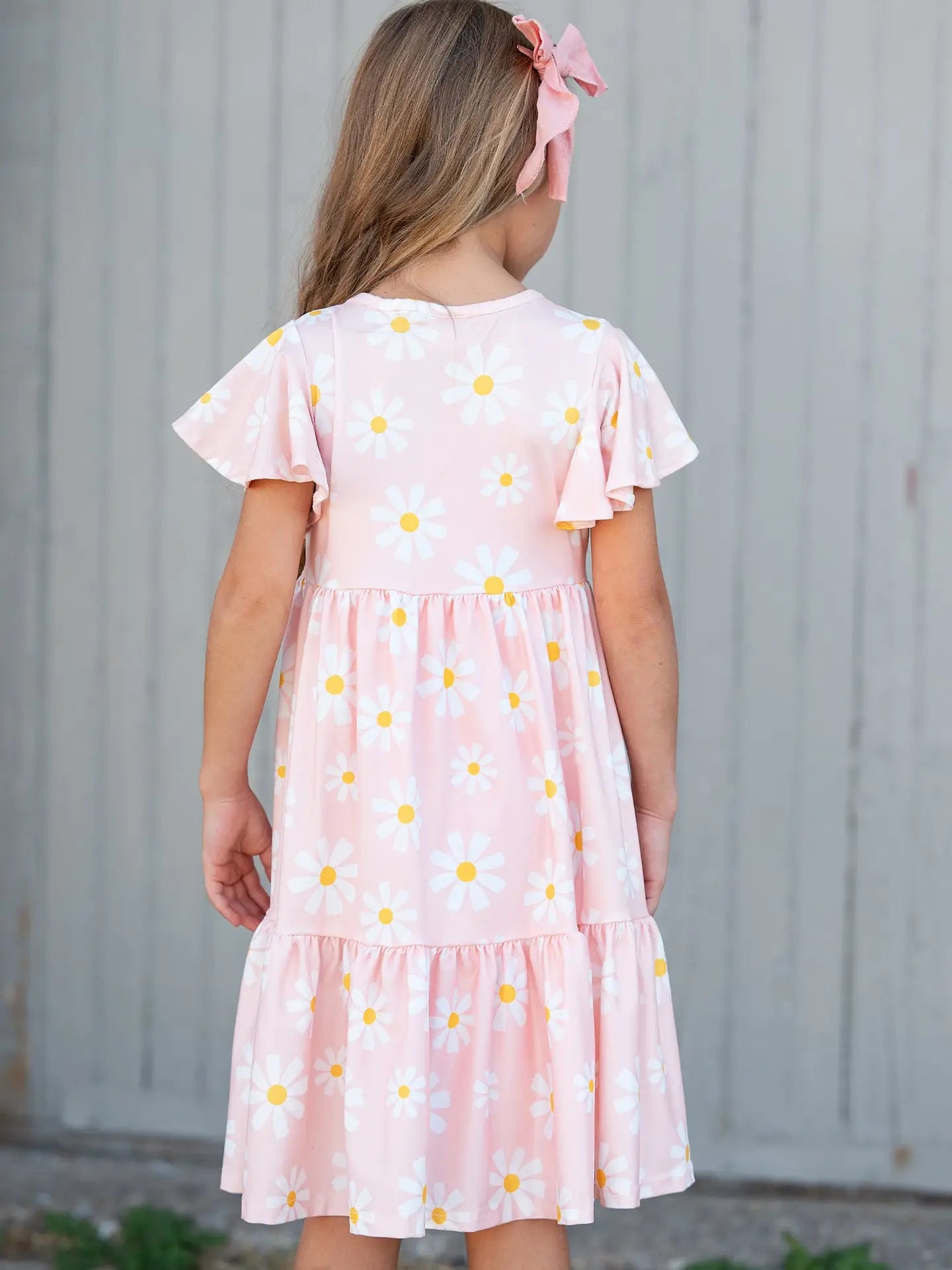 Daisy Flutter Sleeve Twirl Dress