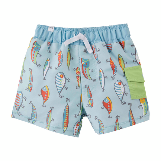 Fishing Lure Little Boy Swim Trunks