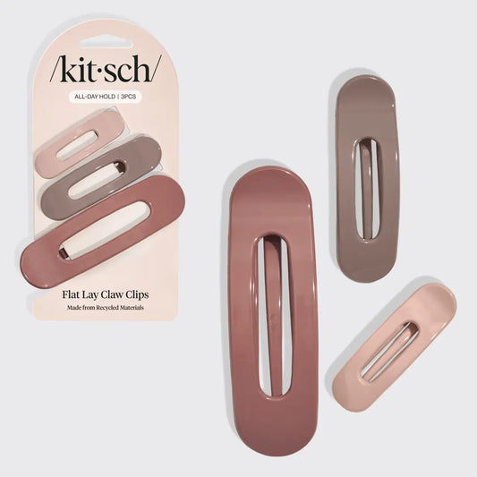 Flat Lay Claw Clip 3pc Flat Ultra Glossy Terracottad