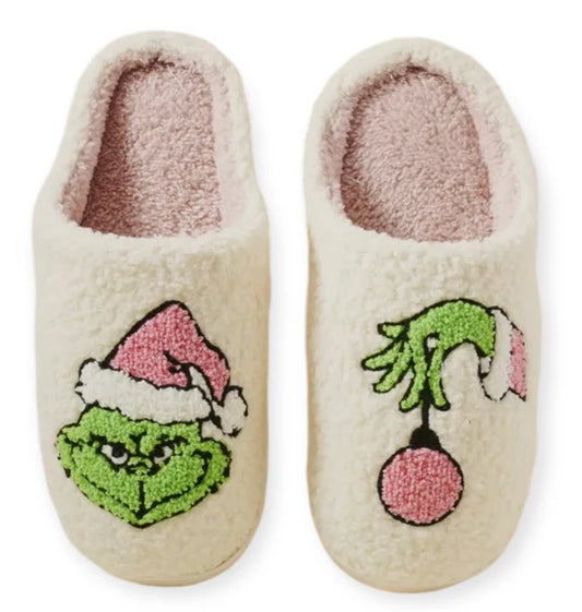 Christmas Grinch Home Slippers