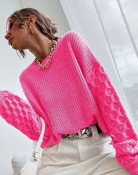 Hot Pink Knit Sweater