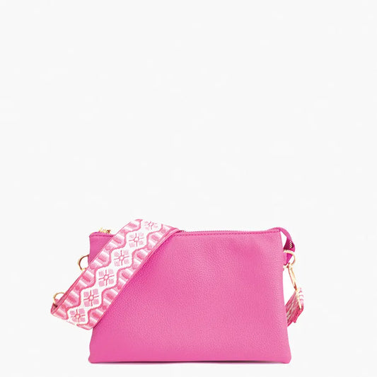 Izzy Crossbody w/ Guitar Strap Hot Pink