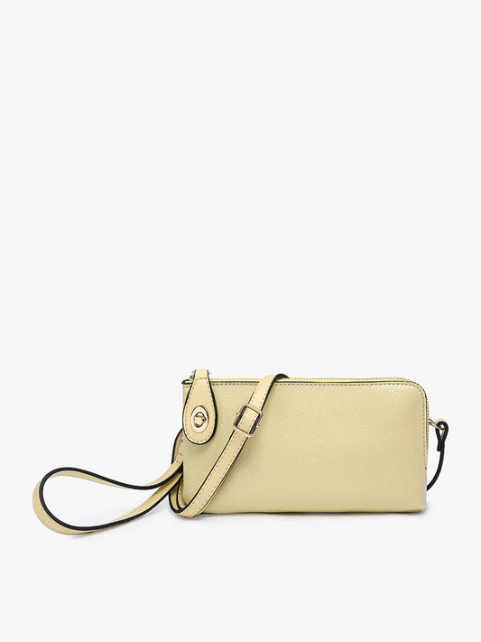 Kendall Vegan Snake Crossbody Pale Yellow