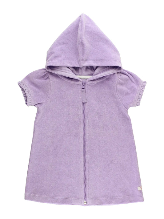 Lavender Terry Full-Zip Cover Up