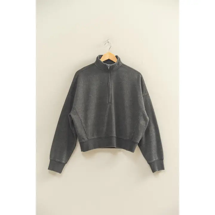 Love This Way Half-Zip Sweatshirt Black