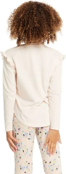 Long Sleeve 'Love' Ruffle Sleeve Shirt