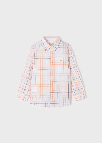 Long Sleeve Checkered Shirt Pomelo