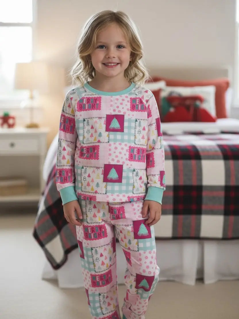 Merry & Bright Aqua PJ Set