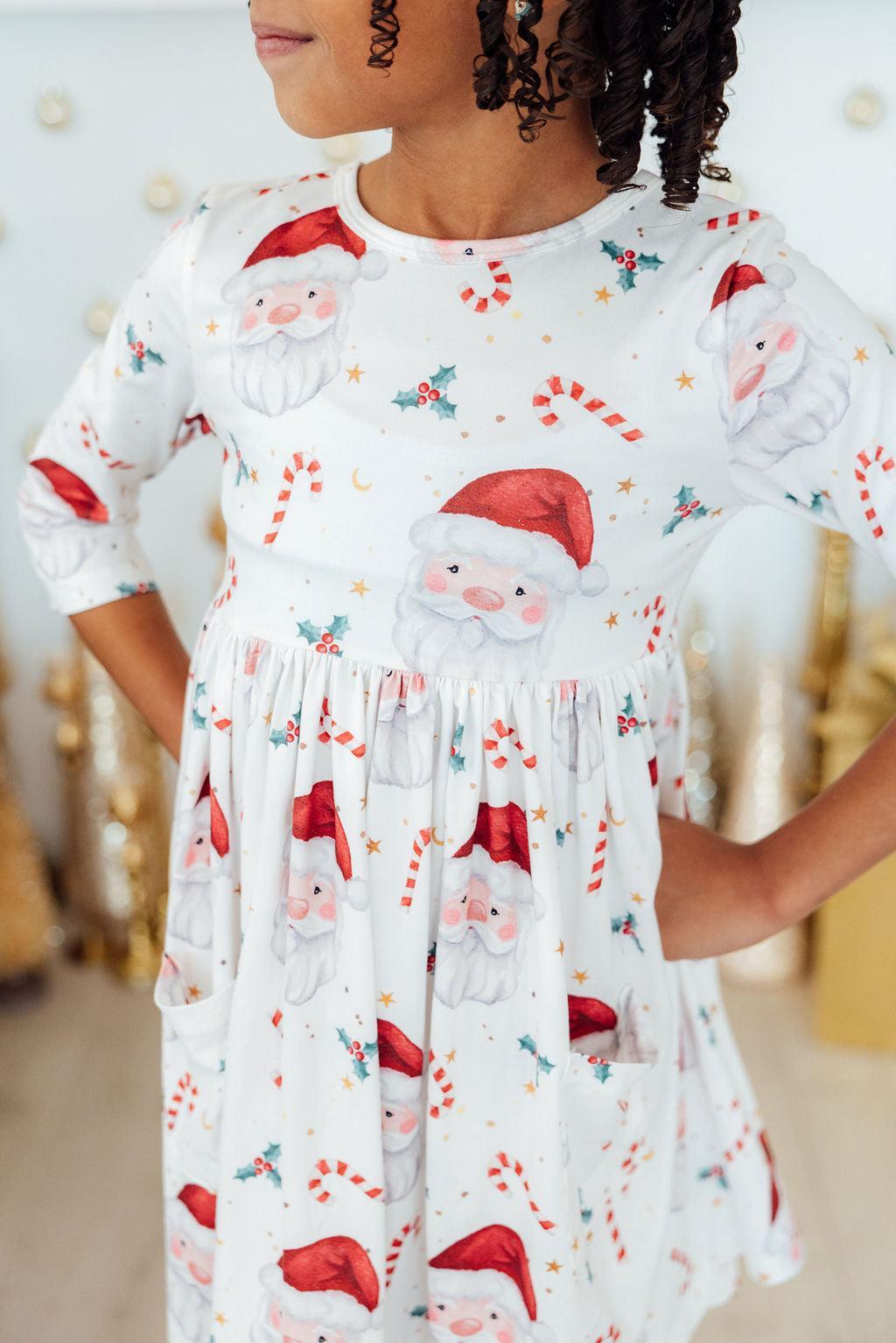 Mistletoe Magic 3/4 Pocket Twirl Dress