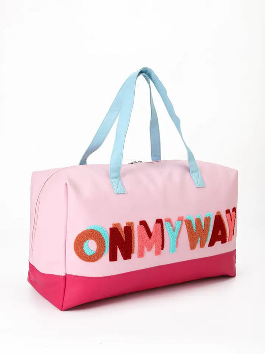 On My Way Embroidery Duffel Bag