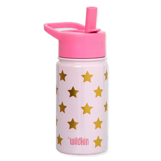 Pink & Gold Stars 14oz Steel Bottle