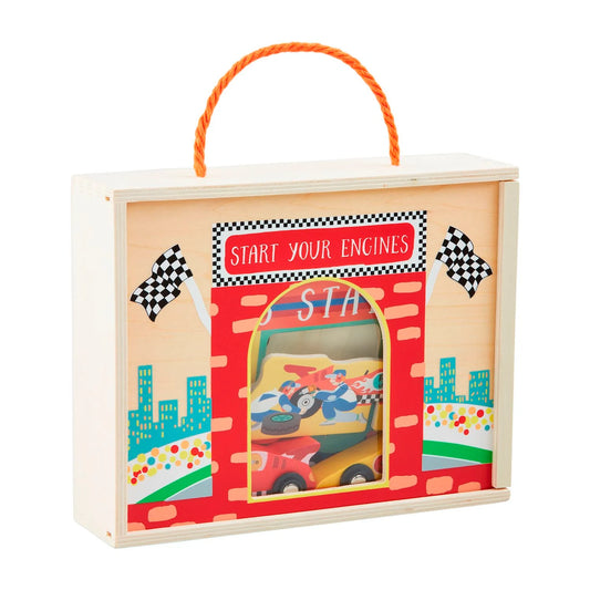Wood Racecar Play Set