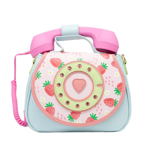 Ring Ring Phone Convertible Handbag-Strawberry Fields