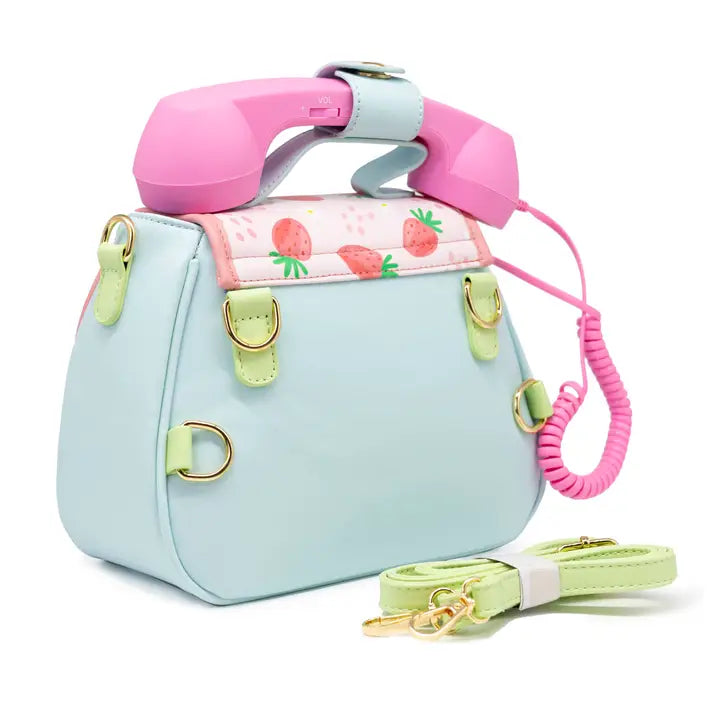 Ring Ring Phone Convertible Handbag-Strawberry Fields