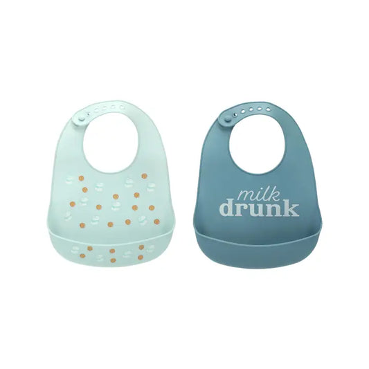 Silicone Bib Set, Milk Drunk