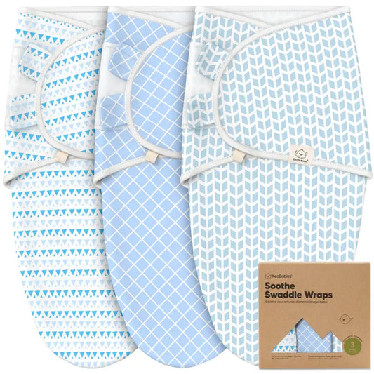 3pk Soothe Baby Swaddles 0-3 Months Storm