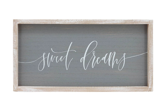 Sweet Dreams Rustic Wooden Wall Sign Plaque