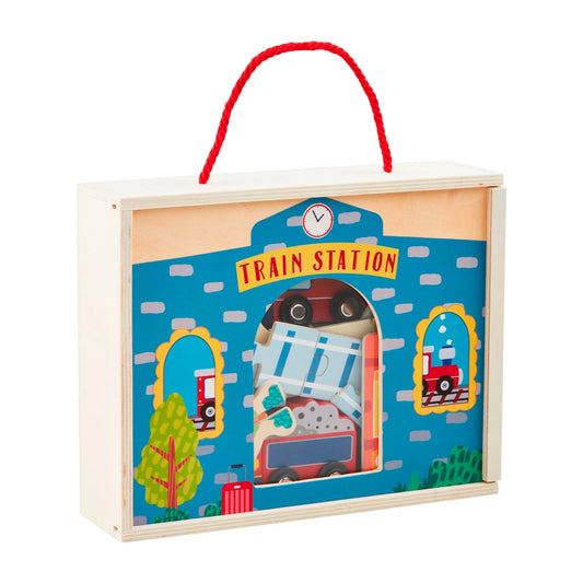 Train Station Wood Play Set