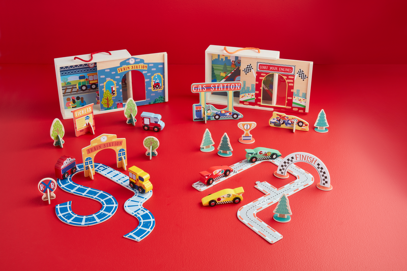 Train Station Wood Play Set