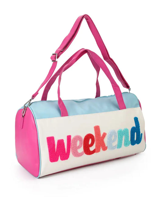 Weekend Embroidery Duffel Bag