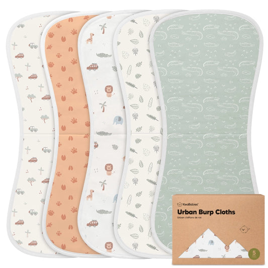 5-Pack Urban Burp Cloths Wilderness