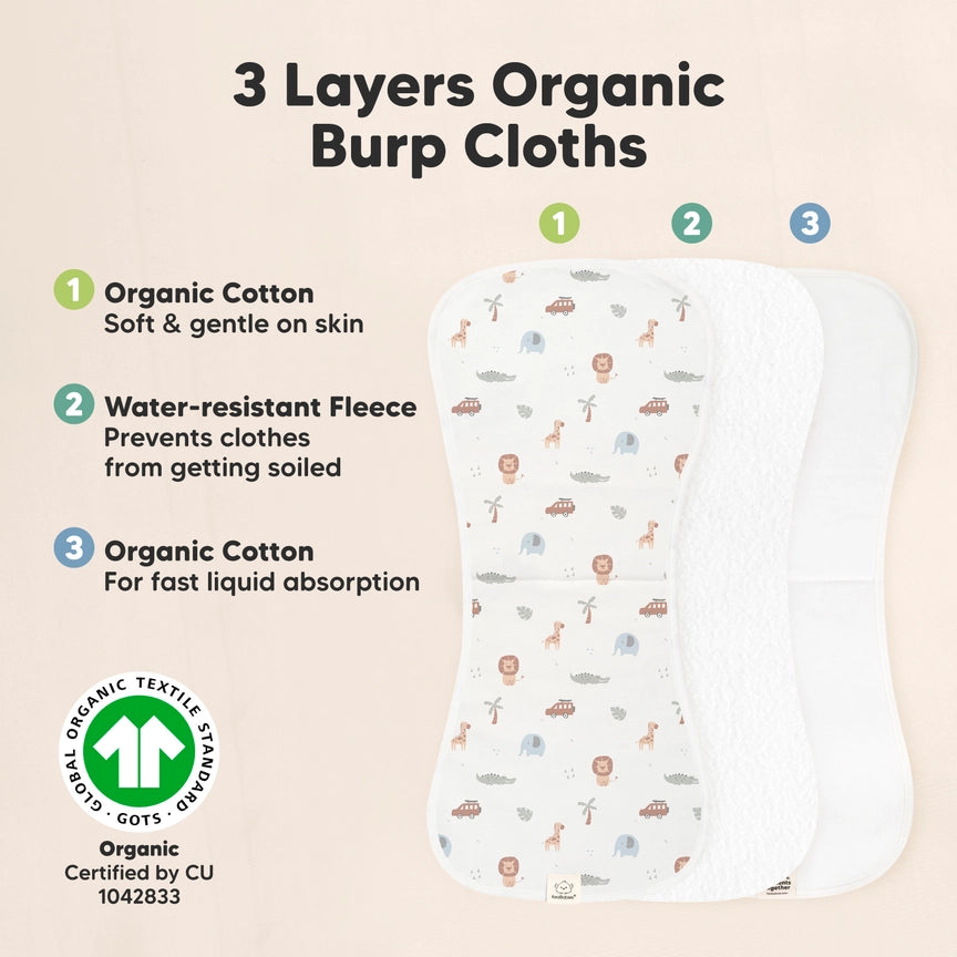 5-Pack Urban Burp Cloths Wilderness