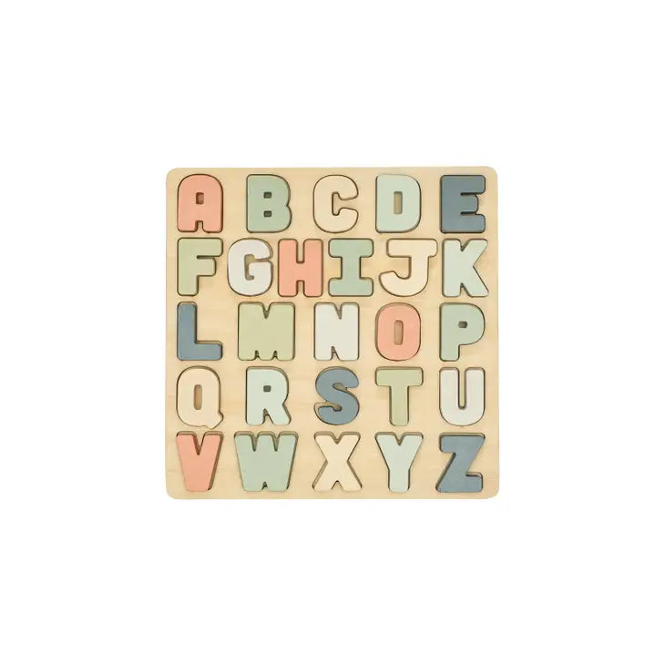 Wooden Alphabet Puzzle, Nursery Decor