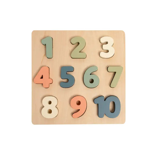 Wooden Numbers Puzzle, Nursery Decor